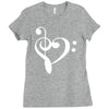 music heart rock baseball jersey Ladies Fitted T-Shirt