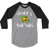 world's best sister with flowers. 3/4 Sleeve Shirt