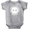 my girl is stronger than you Baby Onesie
