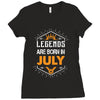 Legends are born in July Ladies Fitted T-Shirt