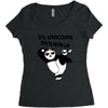 5 Percent Unicorn 95 Percent Ninja Women's Triblend Scoop T-shirt