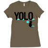 yolo cat Ladies Fitted T-Shirt