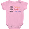 mommy daddy harrison baby name Baby Bodysuit