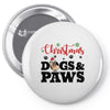 christmas dogs and paws Pin-back button