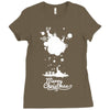 christmas icons with snow Ladies Fitted T-Shirt