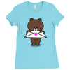 brown Ladies Fitted T-Shirt
