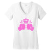 breast cancer fight Women's V-Neck T-Shirt