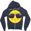 Lemon with Glasses Zipper Hoodie