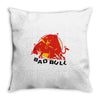 bad bull Throw Pillow