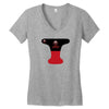 pool black red Women's V-Neck T-Shirt