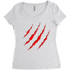 red strong Women's Triblend Scoop T-shirt