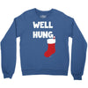 well hung endowed christmas stocking funny Crewneck Sweatshirt
