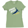 swan dive Ladies Fitted T-Shirt