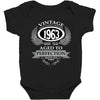 vintage quality without compromise 1963 aged to perfection Baby Bodysuit