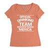 official drinking team 'merica Women's Triblend Scoop T-shirt