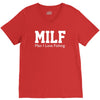 milf man i love fishing funny porn fisherman cool V-Neck Tee