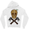 skull wood Zipper Hoodie