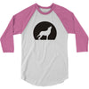 wolf howling at moon 3/4 Sleeve Shirt