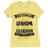 Super Cool Grandpa Of A Freaking Awesome Grandson Ladies Fitted T-Shirt