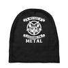 my cat listen to metal Baby Beanies