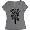 rock and roll Women's Triblend Scoop T-shirt