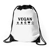 Vegan For The Planet Drawstring Bags