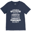 Super Cool Grandmother Of A Freaking Awesome Granddaughter V-Neck Tee