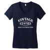 Vintage 1978 Aged to Perfection Women's V-Neck T-Shirt