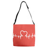 Heart Beat Adjustable Strap Totes