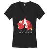 lung cancer awaneress Women's V-Neck T-Shirt
