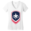 land of the free shield Women's V-Neck T-Shirt