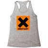 irritant symbol joke Racerback Tank