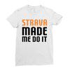 strava made me do it Ladies Fitted T-Shirt