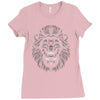 lion face lines Ladies Fitted T-Shirt