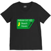 gps logo free exit 63 beach haven V-Neck Tee