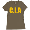 cia  funny  fashion fbi feds joke fancy dress Ladies Fitted T-Shirt