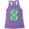 sad alien and daisy nineties grunge pattern Racerback Tank