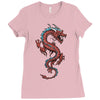chinese dragon Ladies Fitted T-Shirt