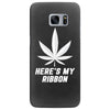 Support Lung Cancer Awareness With A White Cannabis Leaf Samsung Galaxy S7 Edge