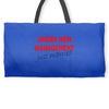 under new management just married mens black wedding present husband t Weekender Totes