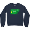 gps logo free exit 63 beach haven Crewneck Sweatshirt