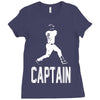 captain pinstripes Ladies Fitted T-Shirt