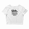 shh my hangover t shirt funny beer college drunk Crop Top