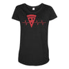 pizza is life Maternity Scoop Neck T-shirt