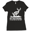 buck wear food poops Ladies Fitted T-Shirt