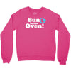 Bun in the Oven with Heart Baby Boy Crewneck Sweatshirt