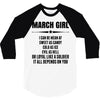 Super March Girl 3/4 Sleeve Shirt