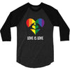 Love is Love Heart 3/4 Sleeve Shirt