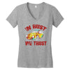 in rust we trust  rat beetle hot rod Women's V-Neck T-Shirt