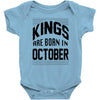 kings are born in october Baby Bodysuit
